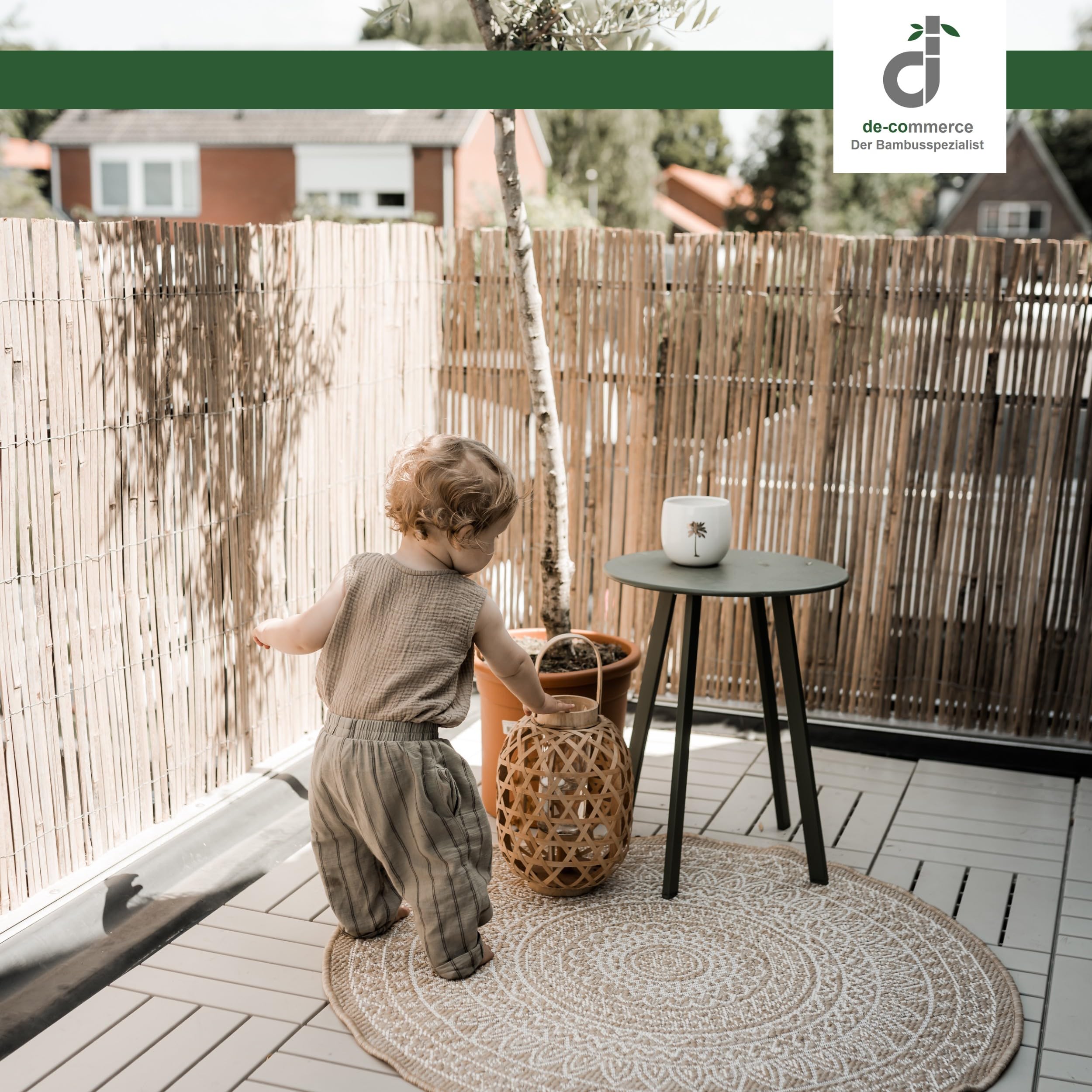 DE-COmmerce Bambus Zaun Schilf Sichtschutz CALAMA extra gehrtet (HxB) 180  x 300 cm Balkonsichtschutz, Gartenzaun, Sichtschutzzaun fr Garten, ...