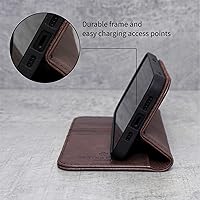 Vista 4 de Porter Riley - Funda de cuero para iPhone XR. Funda de piel auténtica premium con ranuras para tarjetas, soporte horizontal, marco duradero