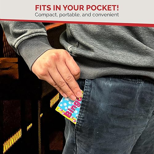 Miniatura 9 de MR CHIPS Tarjeta de bingo a prueba de atascos con obturadores y baraja de bingo de tarjetas de llamada