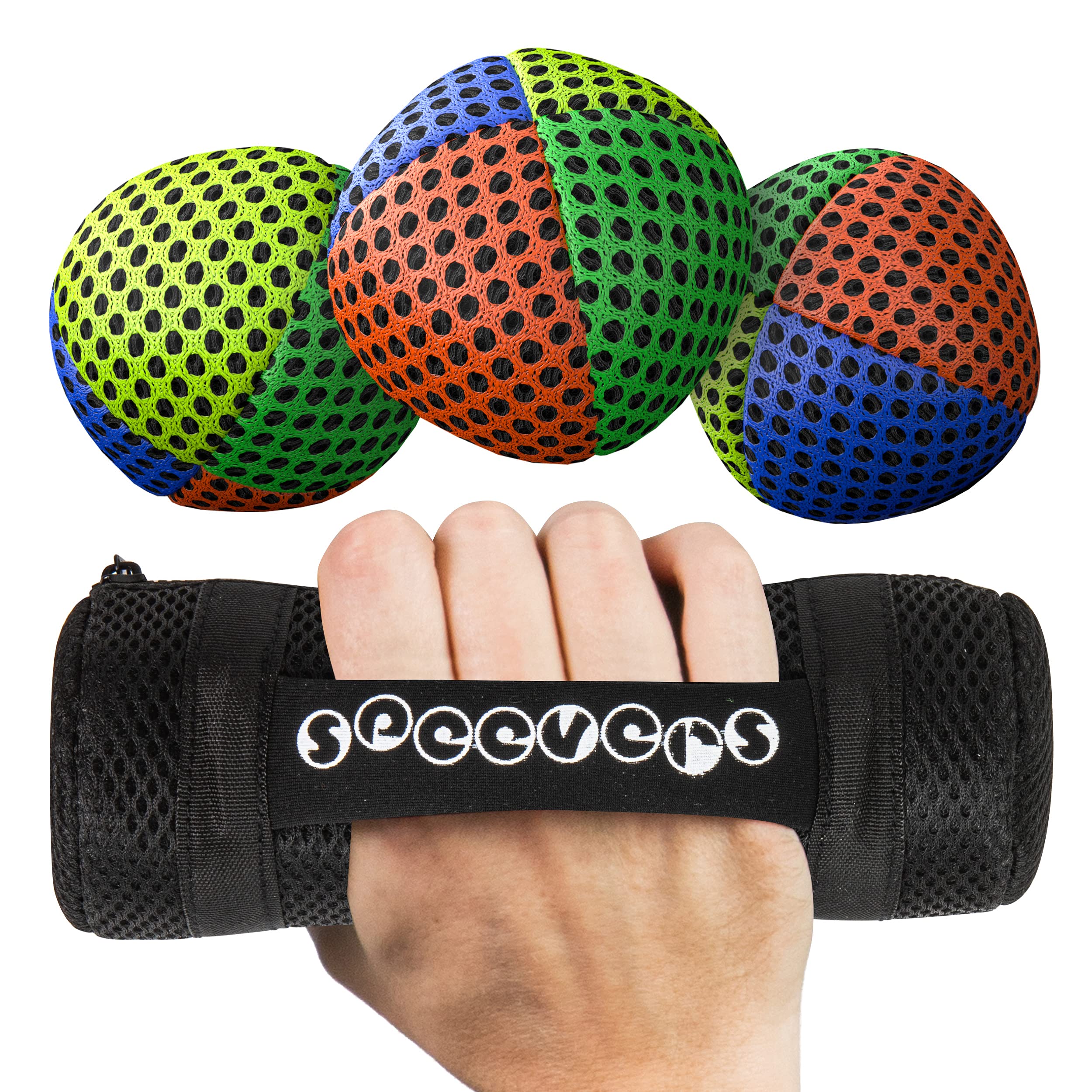 speevers Weighted Juggling Balls for Fitness 650g, Set of 3 Power XBalls with Carry Pouch, Fun Indoor Home Workout Aids for Weight Loss and Training, Best Exercise Gifts for Men and Women