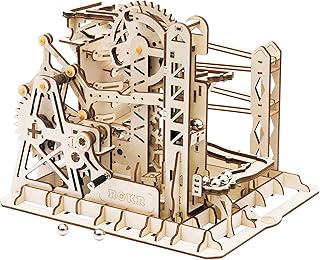 Rowood 3D Wooden Marble Run Puzzle Craft Toy, Gift for Adults & Teen Boys Girls, Age 14+, DIY Model Building Kits - Lift Coaster