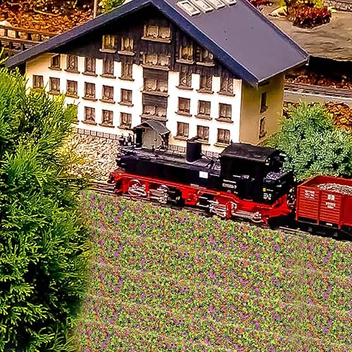 Miniatura 9 de SUPVOX Plantas modelo miniatura 20pcs simulado mini arbustos flores esponja tren ferrocarril modelo árbol