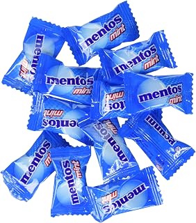 Mentos Chewy Classic Fresh Mint Candy Bulk Pack, 110 Pieces Individually Sealed, 10.5 oz - Office Parties Receptions