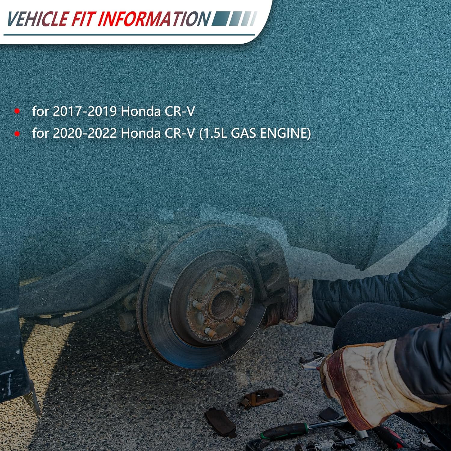 D2036 D2037 Front Rear Ceramic Brake Pads for 2017-2022 Honda CR-V 8 Pcs Driver and Passenger Side