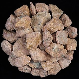 Orange Calcite Rough Stones for Tumbling Bulk, Raw Stones for Jewelry, Polishing, Cabbing, Lapidary, Fountain Rocks, Decoration, Wire Wrapping, Gem Mining, Reiki Healing 1 lb