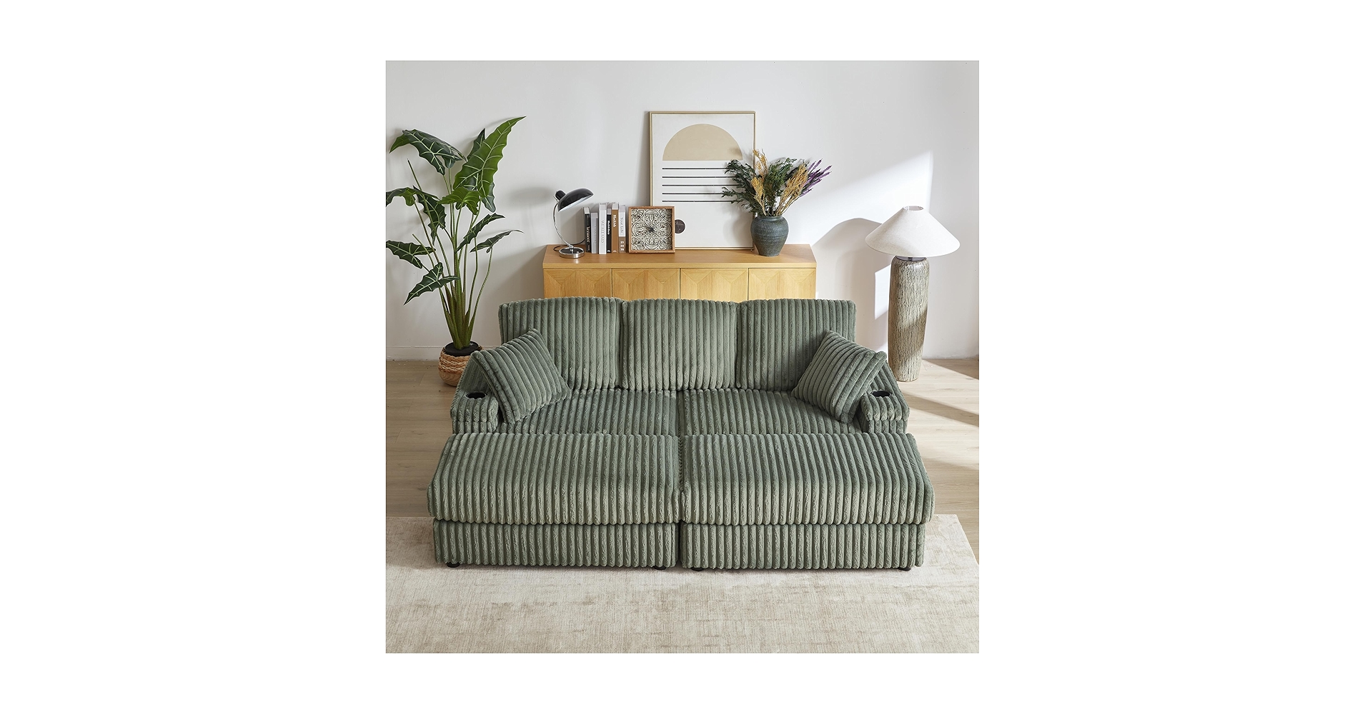 そふぁ Amazon.com: Star20XX 84 Inch Corduroy 3-Seater Sofa with 3