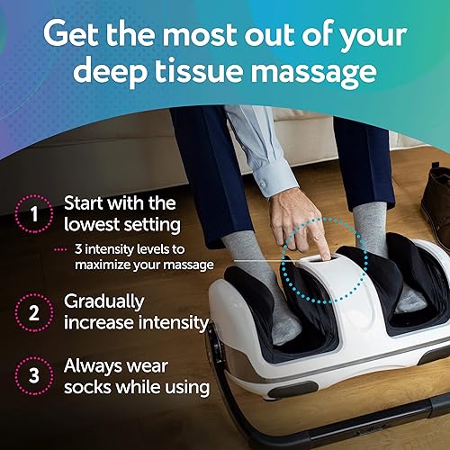 Miniatura 7 de Máquina de masaje de pies Masajeador Shiatsu para pies cansados piernas pantorrillas fascitis plantar diabéticos neuropatía  Aumenta la circulación