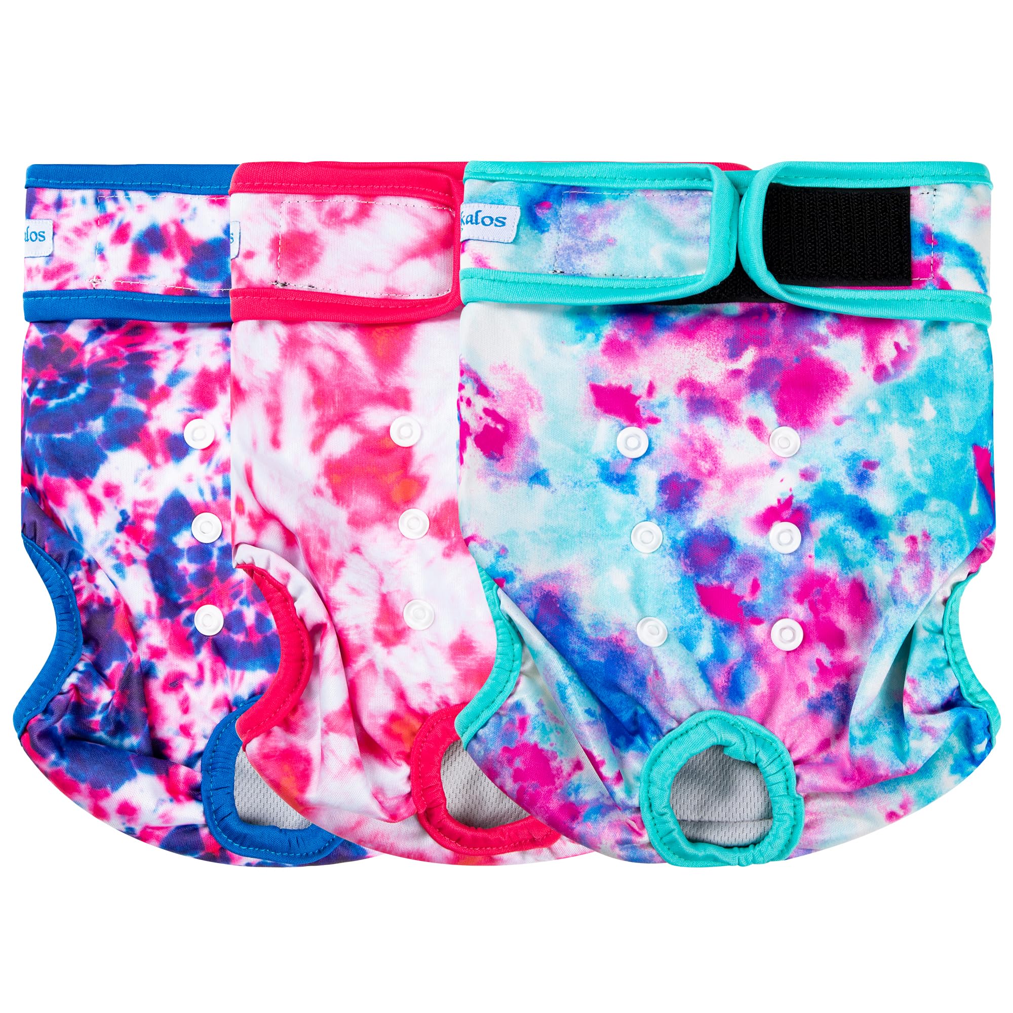 Leekalos Reusable Washable Dog Diapers Female (3 Pack) - Highly Absorbent Doggie Diapers - Size Adjustable Puppy Diaper for Dog Period Panties (Small)