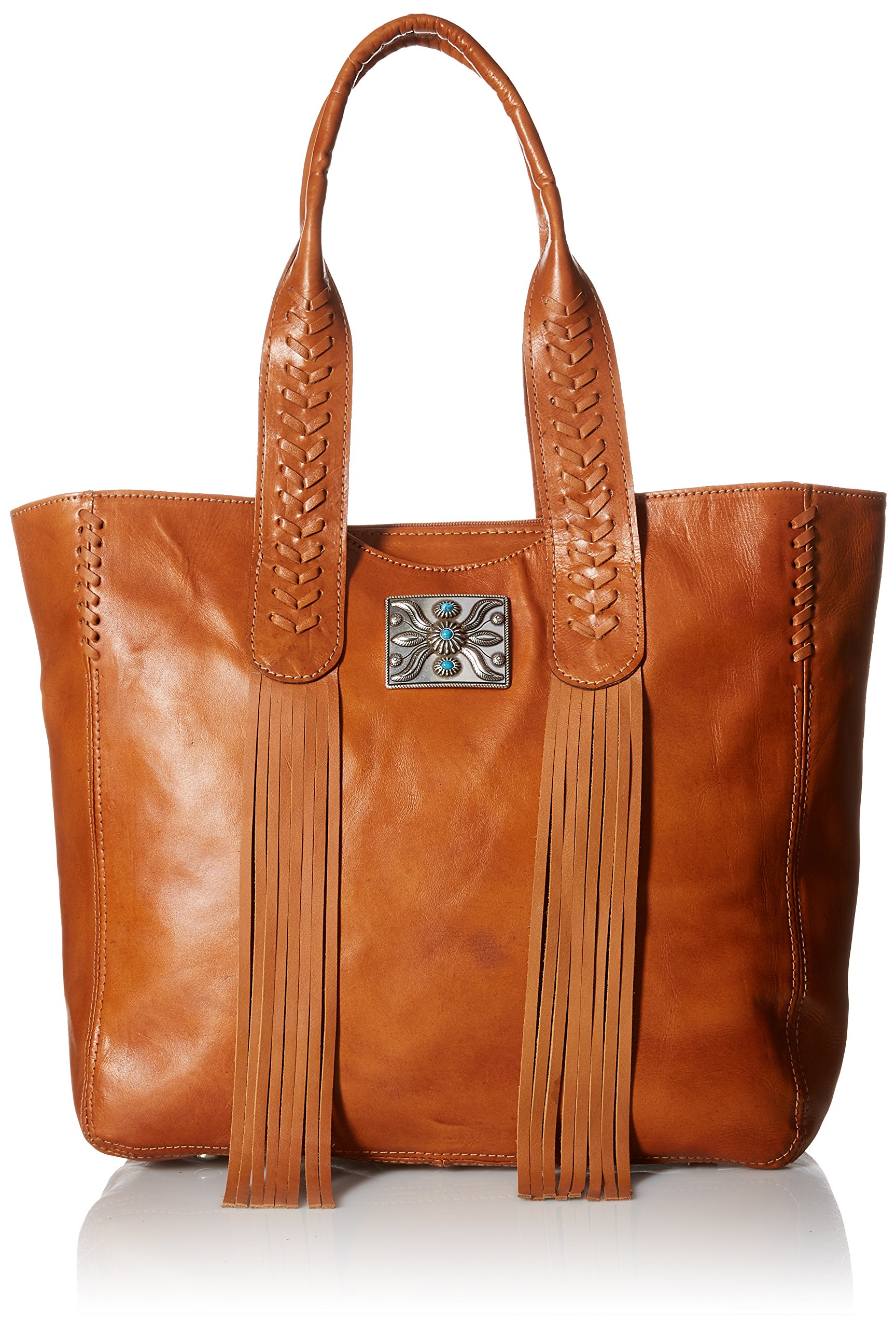 American West Mohave Canyon Large Zip Top Tote For Women - 100 Genuine Leather