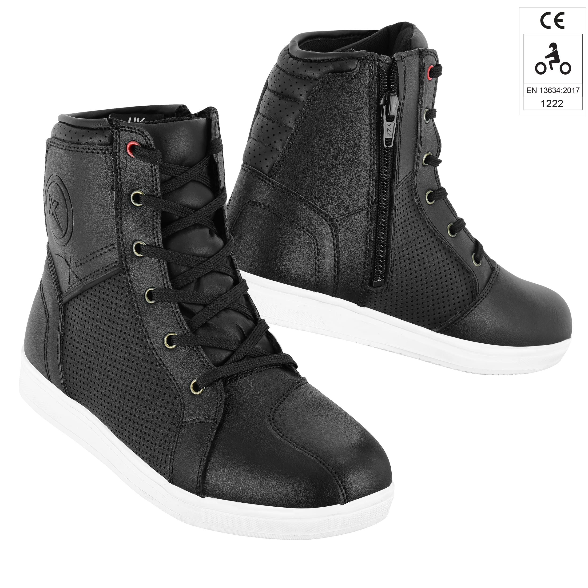 Botas de motocicleta para motociclista, zapatos de cuero CE Armadura, botas de motocicleta para hombres, zapatos impermeables de moda para hombres y niños