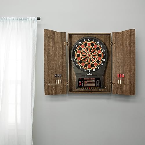 Miniatura 4 de DMI Sports MI Sports - Armario de dardos marrón CricketPro | Diseñado para dianas electrónicas Arachnid de 15.5 pulgadas CricketPro 900, 800, 750,