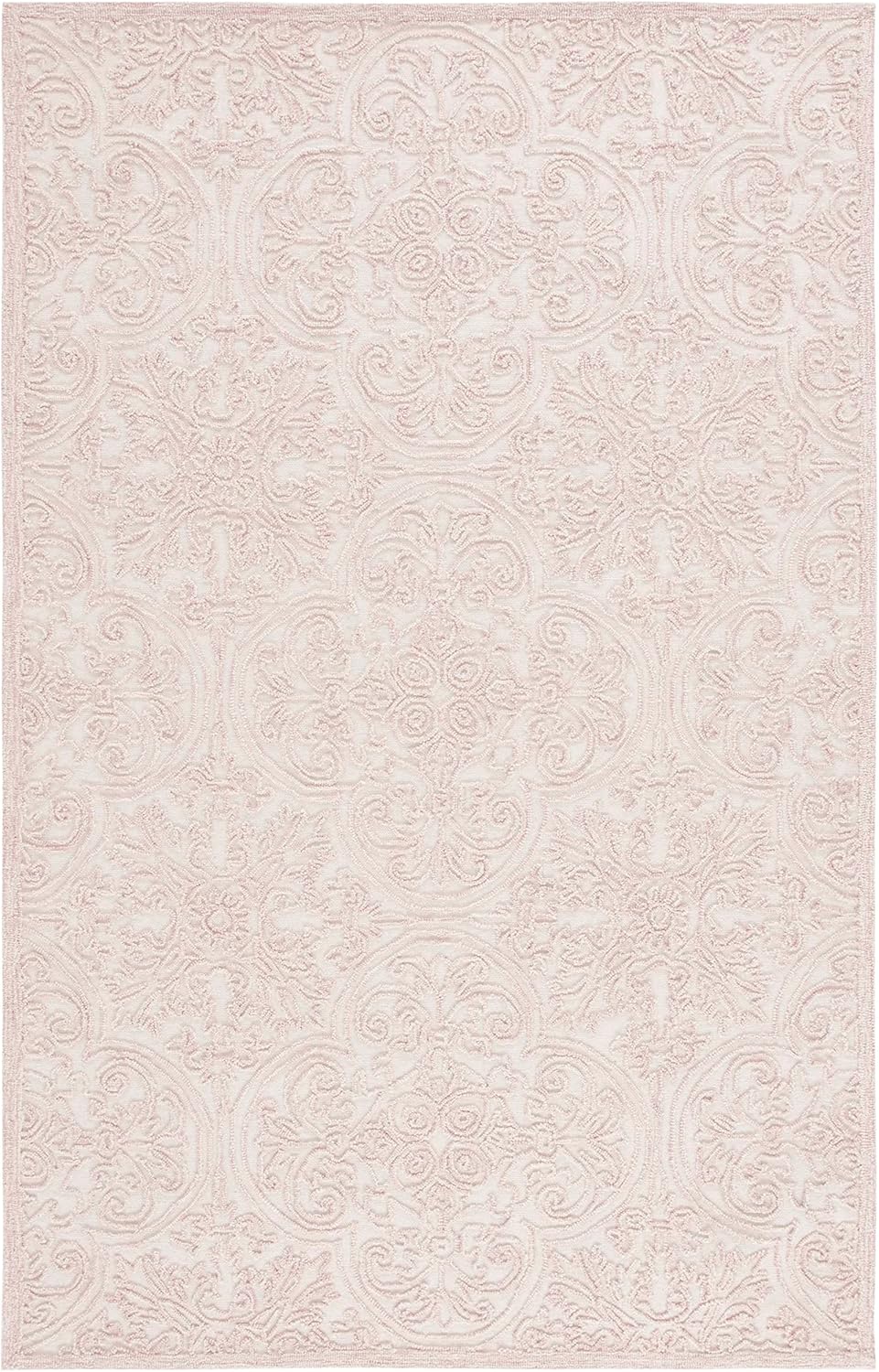Ivory Hand-Tufted Wool 8' x 10' Rectangular Area Rug