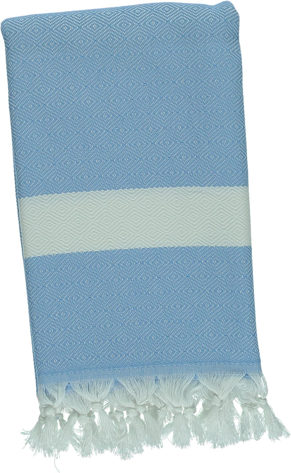 Turkish Home Towels – 100% Cotton Premium Quality Multipurpose Peshtemal- Fast Drying & Easy Storage – Great for the Bathroom, Spa, Shower, Bath, after Exercise - Diamond Sky Blue