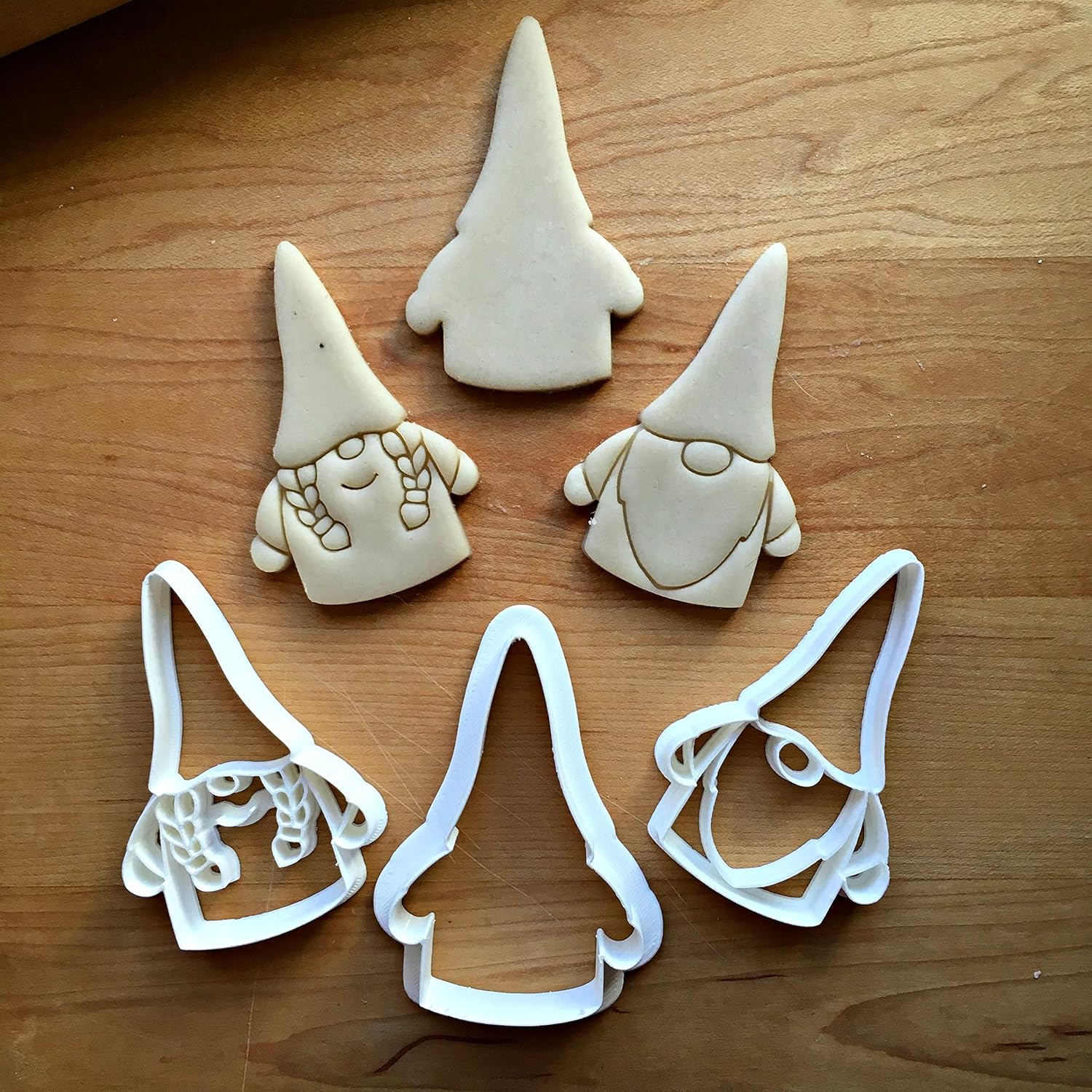 Sweet Prints Inc Set of 3 Gnome Cookie Cutter - Dishwasher Safe (X-Large: 6")