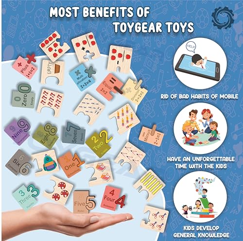 Image of Eco Friendly Materials Wooden Learning Toys Puzzle for Brain Training /jorky Cutting for Home /School /Non-Toxic /Education Memory Games for Baby Boy and Girl (Lock Number)
