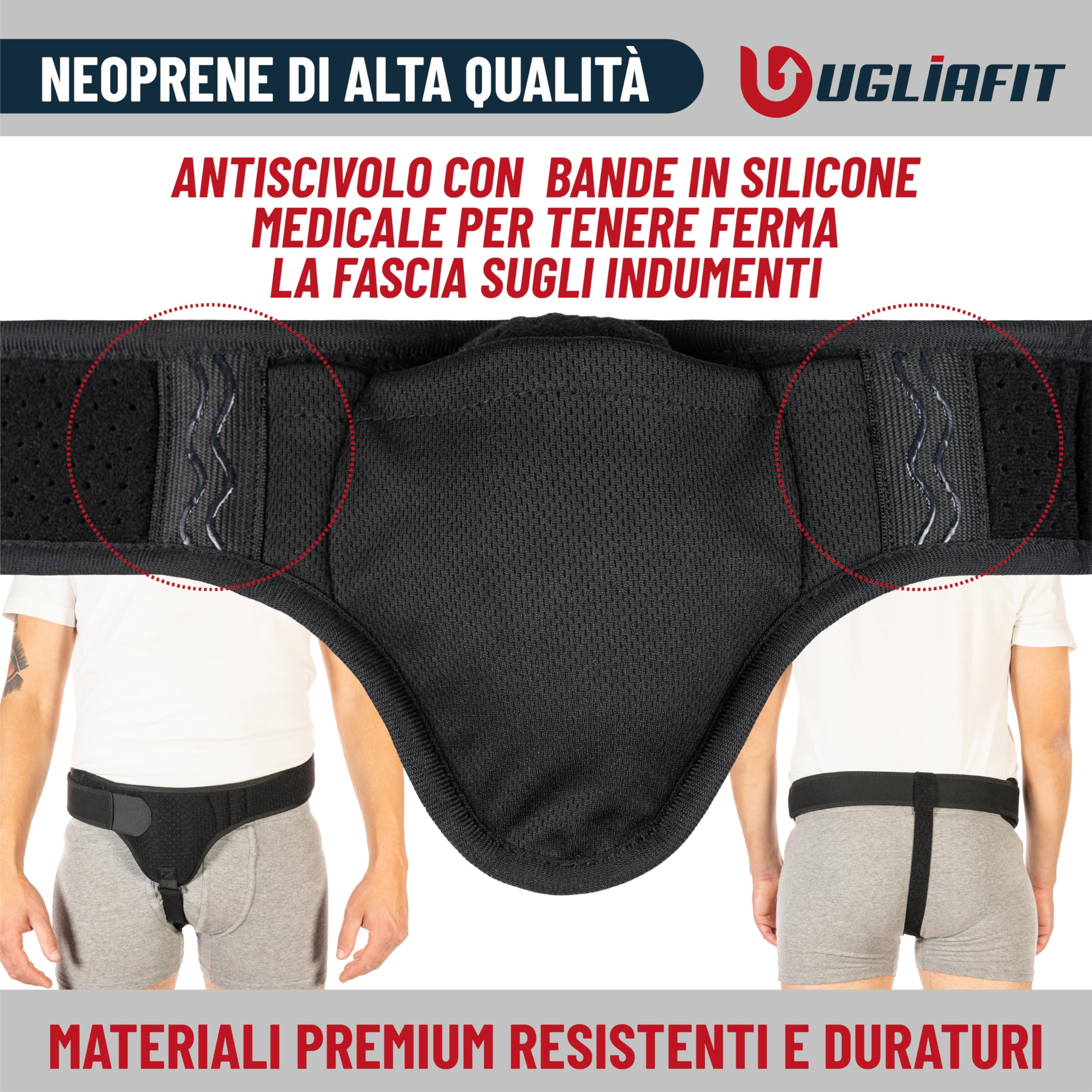 Slip Ernia Inguinale Uomo e Donna Panciera Maschile Regolabile e Flessibile Mutande Per Ernia Inguinale Uomo