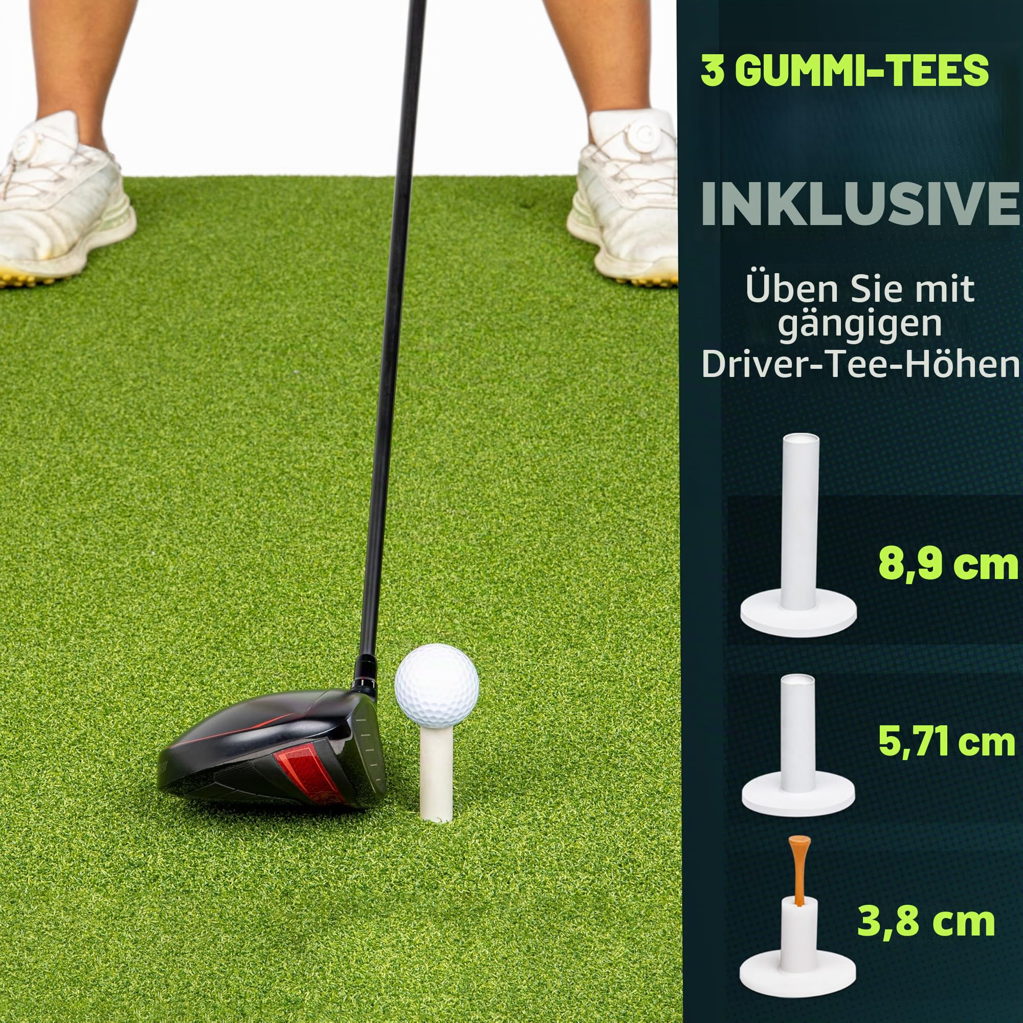 GoSports PRO Golf Schlagmatten für Indoor/Outdoor Übung - Größe wählen - Turf Driving Range Matten für Golfsimulatoren und Übung
