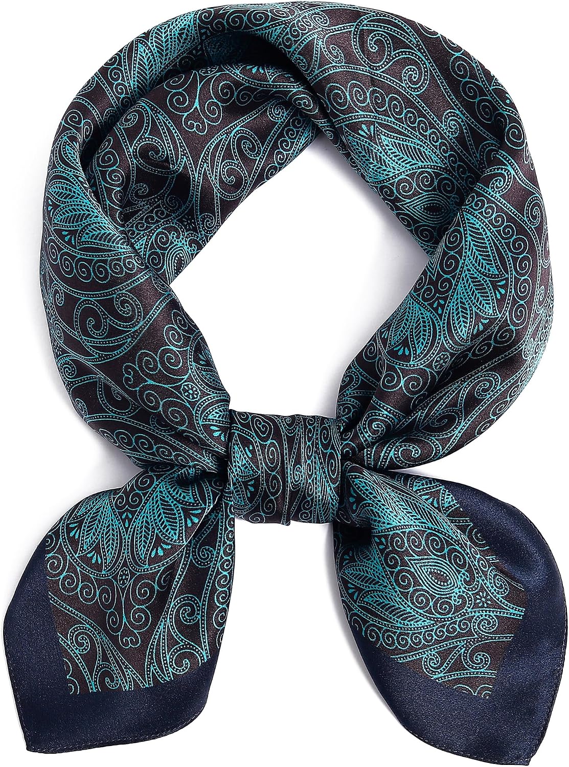 STARWHISPER 100% Pure Mulberry Silk Square Scarf27 x27 Lightweight Neckerchief Hair Scarf Headscarf Night Sleeping