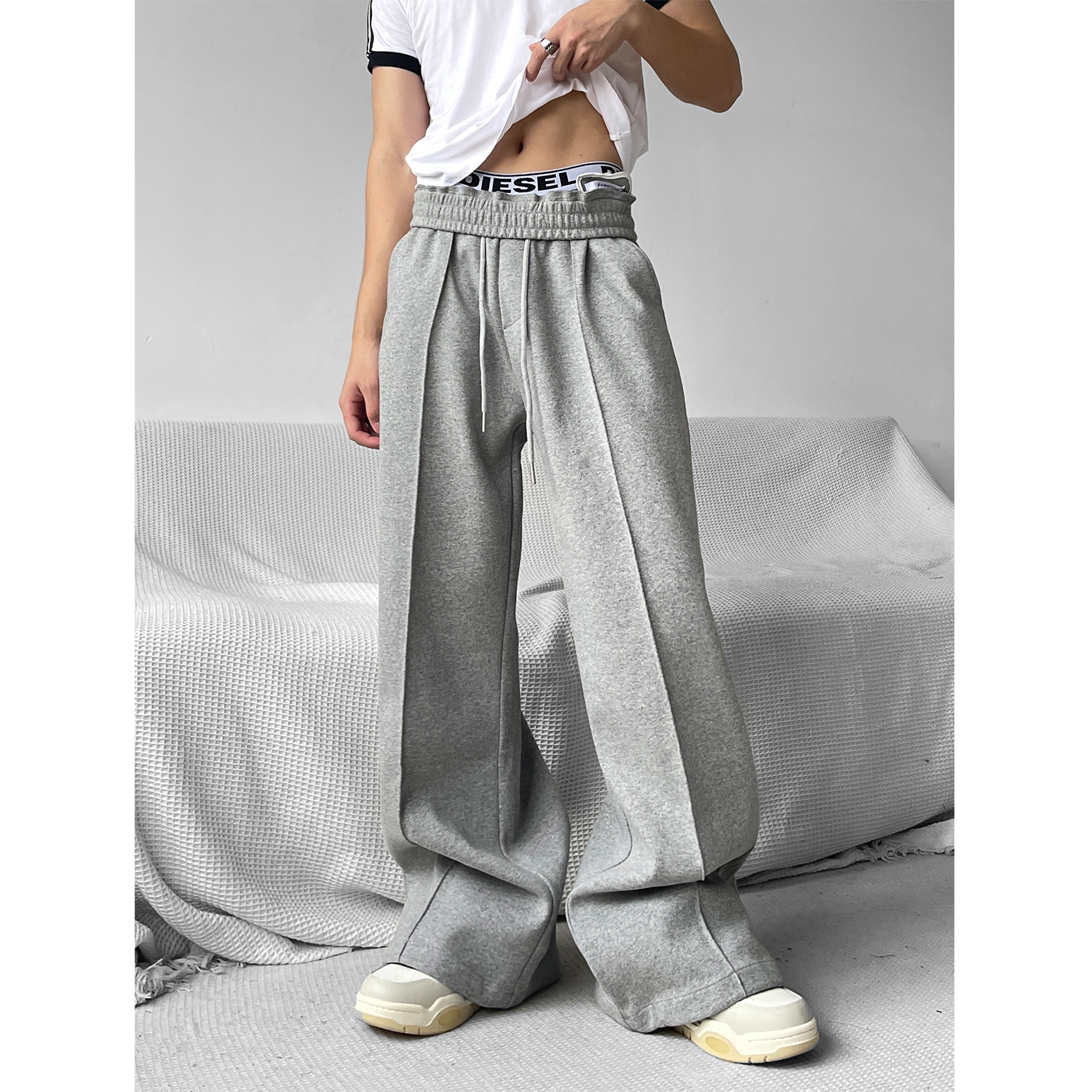 Amazon.com: FCOOLYEET Men Flared Sweatpants Y2k Baggy Track Pants