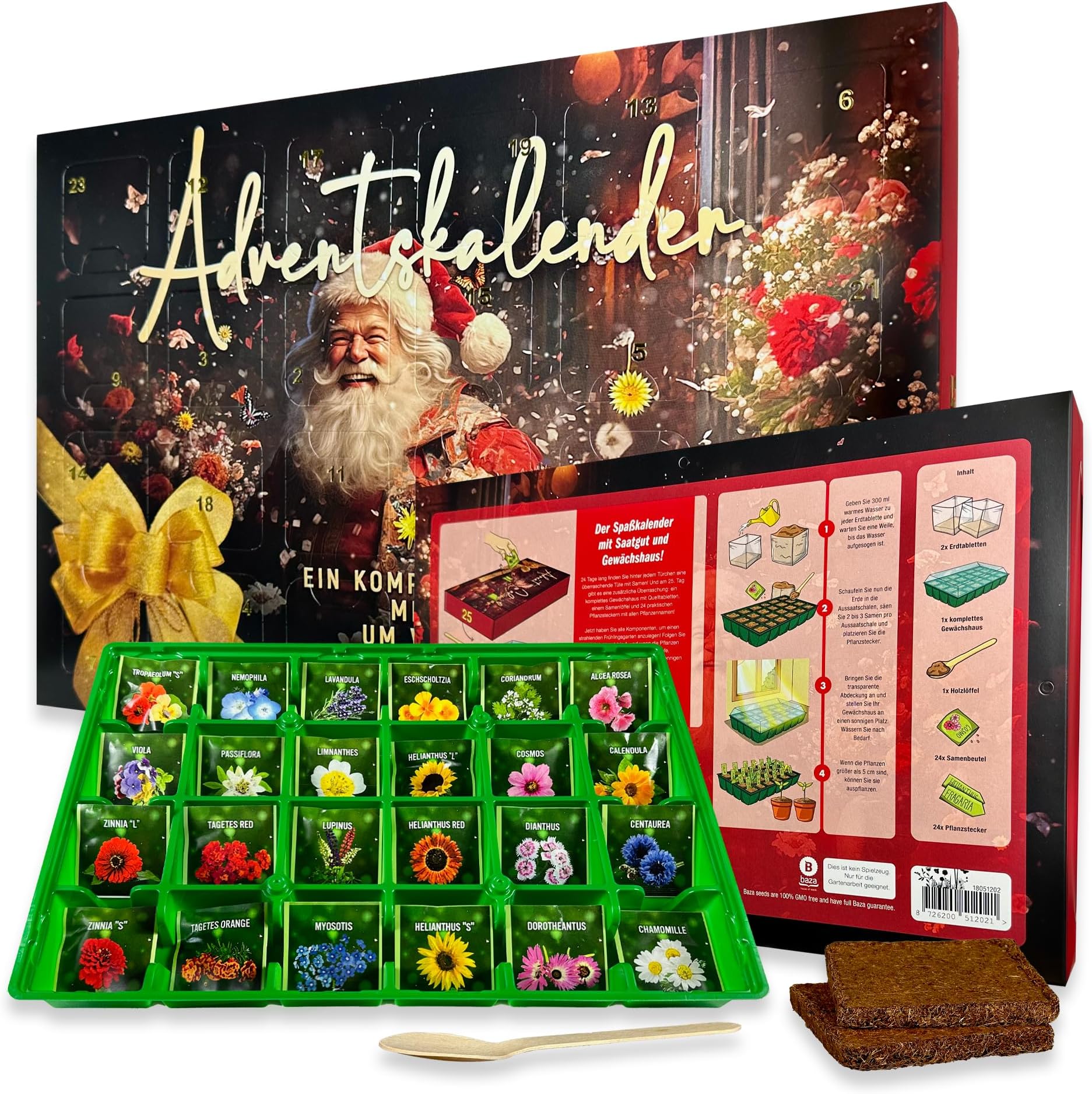 Magische Zeit BioSaatgutAdventskalender Wilder Blütenrausch 24