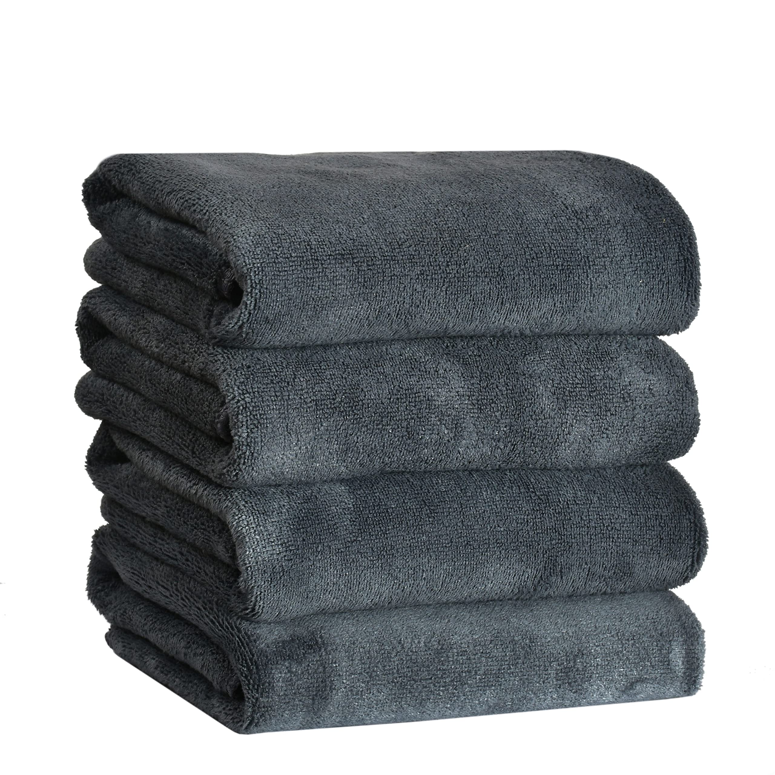 Yellow Weaves Super Soft Microfiber Hand Towels, Gym & Workout Towels 400 GSM, Multicolour 1, Set of 4