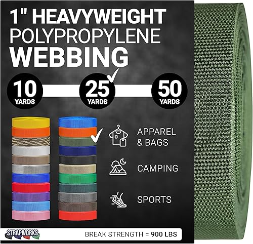 Vista 36 de Strapworks Correas de polipropileno pesado: correas de polietileno resistentes para reparación de equipos de bricolaje al aire libre Negro