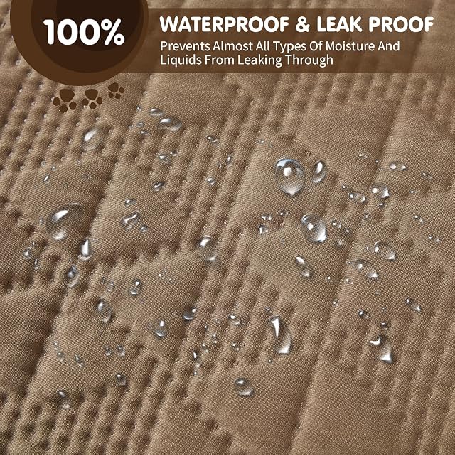 Foto 3 de 7 de PETCUTE Mantas para Camas para Perros,Mantas Impermeables para Perros para Cama con Fondo…