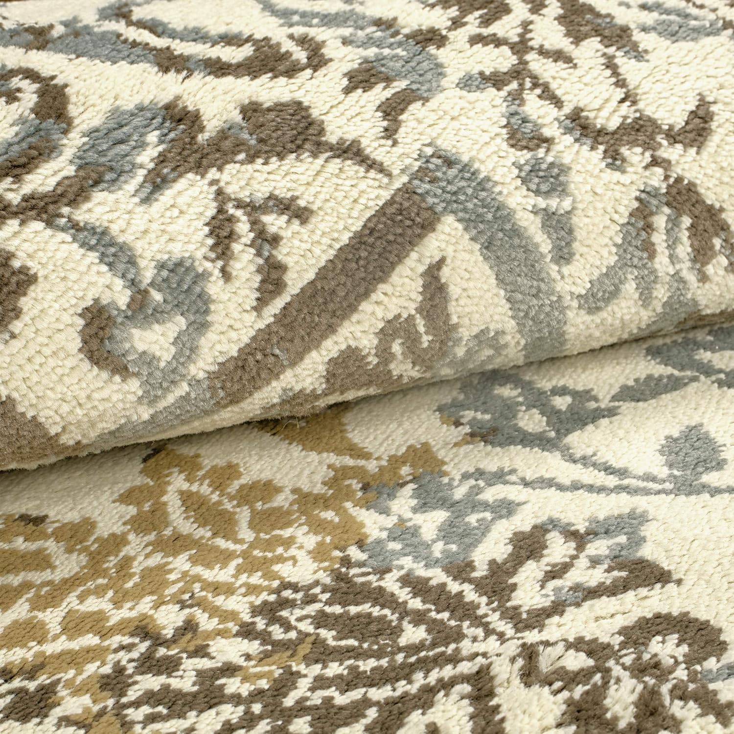 Superior Floral Ariza Runner Rug, 2' x 3', Ivory Brown