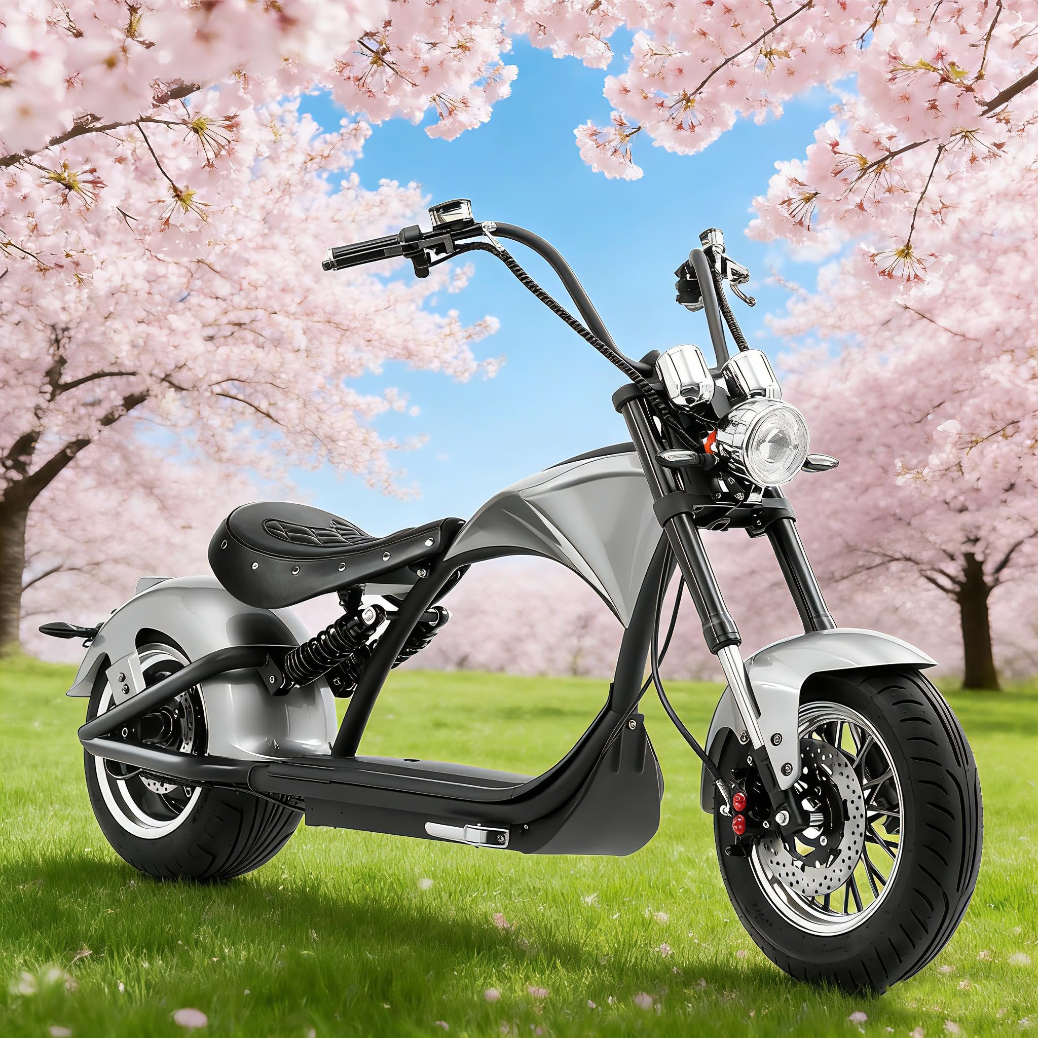 eAhora M1P 2000W Electric Motorcycle for Adults,37MPH 60V 30Ah Large Battery 40 Miles Range,Dual Hydraulic Brakes Full Suspension,Street Legal Electric Motorcycle for Commuting