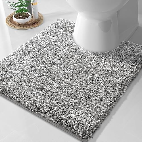 Miniatura 92 de Yimobra Alfombras de baño para baño, 32 x 20 pulgadas, ultra suaves y absorbentes de agua, alfombras de ducha de felpa antideslizantes, tapetes Gris