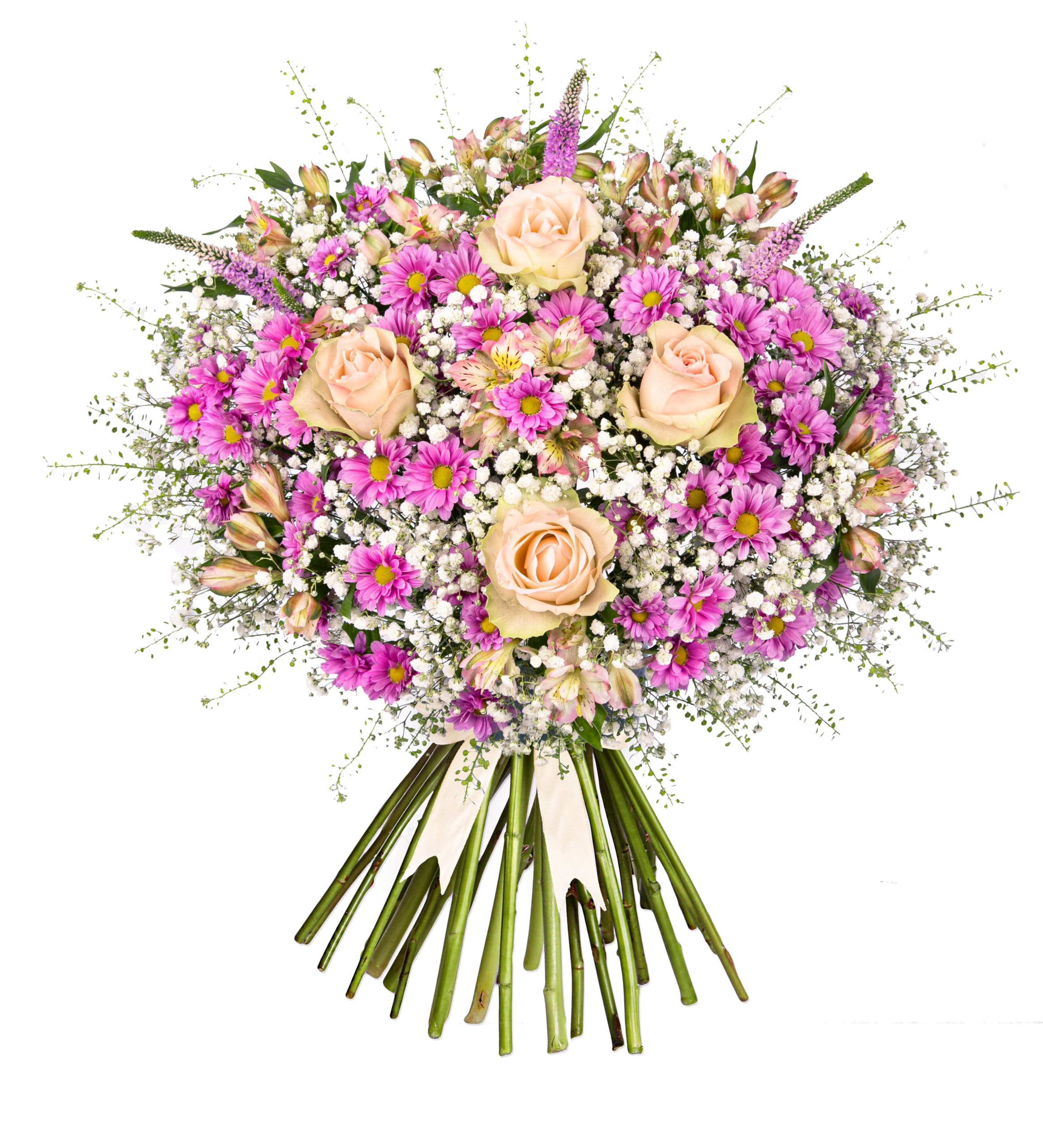 Soleil Rose Arrangement de fleurs fraîches livré en main Cadeau élégant taille M