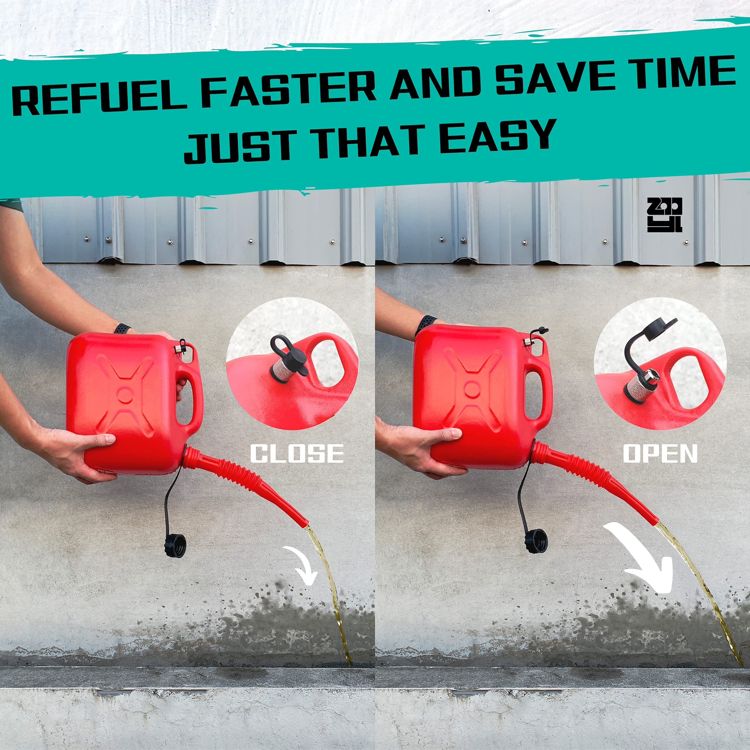 Buy ZOOYL Gas Can Vent Caps Retrofit Kit 3 Packs, Enhances Flow for