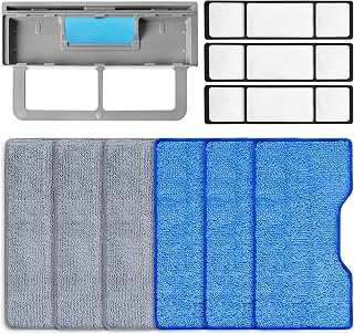 Reusable Replacement Pads Compatible with Shark Vac Pad VM252 VM251 VM200 VC205 VM250 VM200 VM200C VM190 VM250 QM250 VM190 VM200P12 Vacuum Mop Refills Upgraded Design of Dirt Chamber, 6+3+1 Pack