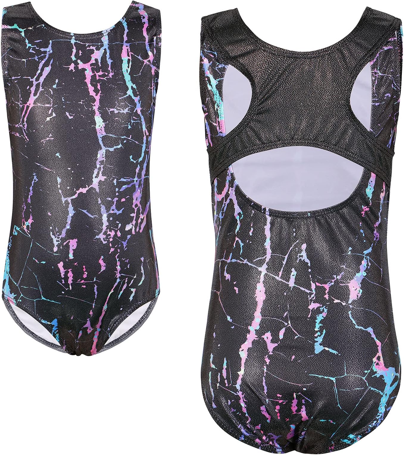 TFJH E Gymnastics Leotards for Girls Sparkle Athletic Clothes Activewear One-piece