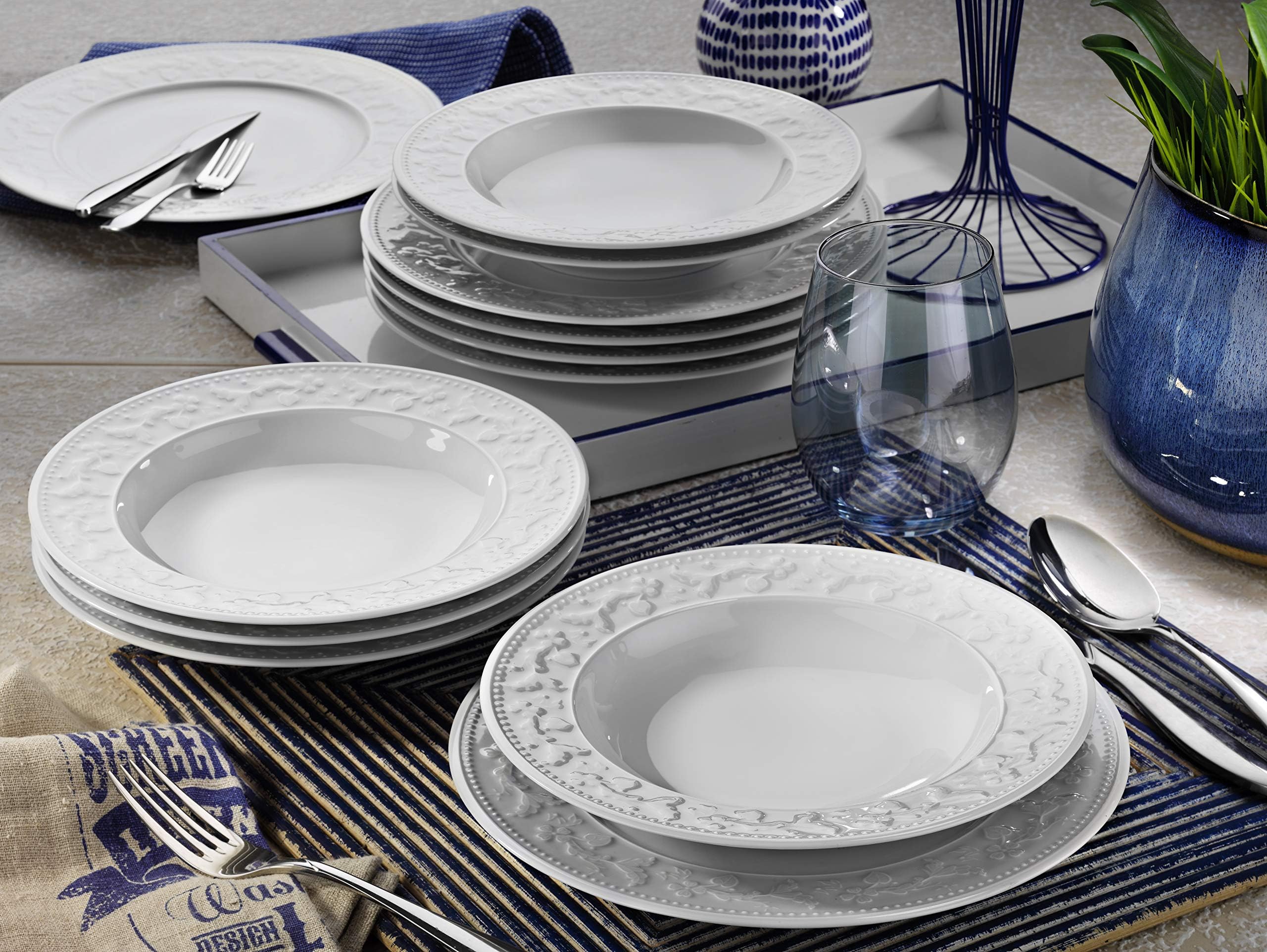 Silvia Dinner Service 12 Pieces Porcelain, White