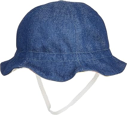 Amazon みやけの帽子 うさぎプリントのハンカチ付きデニムチューリップ帽子 サイズ調整 日本製 ベビー マタニティ ベビー マタニティ 通販
