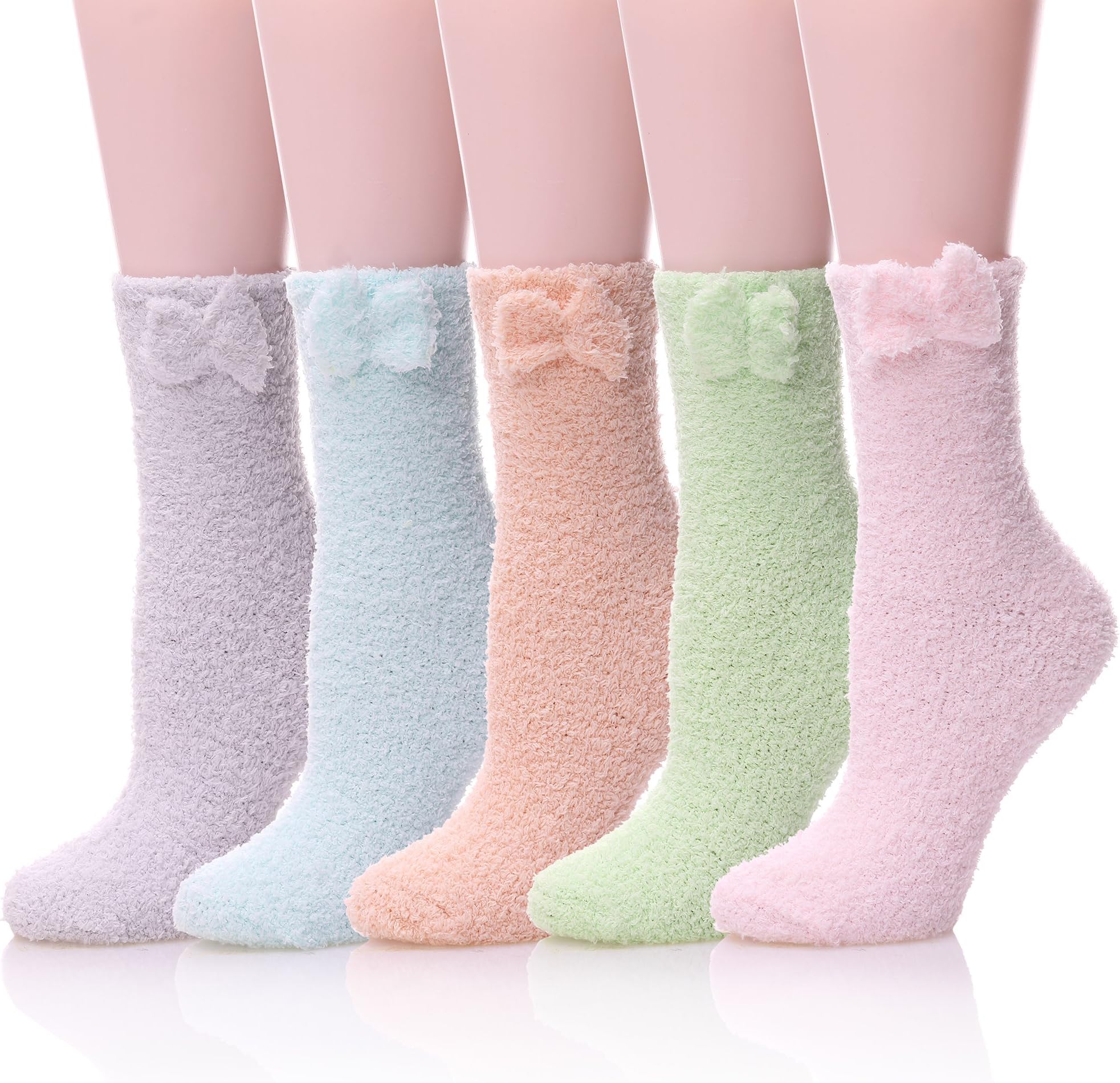 MQELONG Womens Super Soft Fuzzy Cozy Home Sleeping Socks Microfiber Winter Warm Slipper Socks
