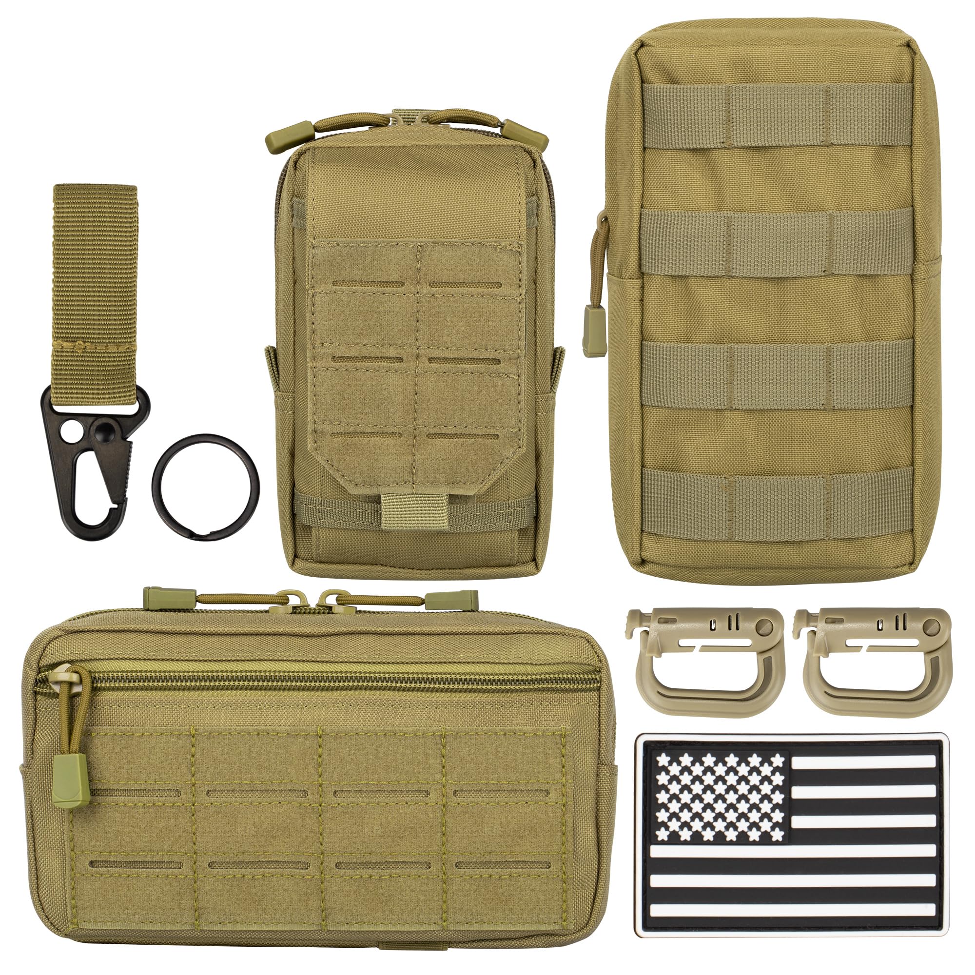 Bombrooster MOLLE Utility-Tasche Set – Praktische Organizer Für Outdoor, Sport & Alltag