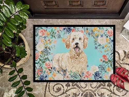 Miniatura 3 de Caroline's Treasures CK3426JMAT Goldendoodle - Tapete para puerta delantera, 24 x 36 pulgadas, para interiores y exteriores, para entrada,