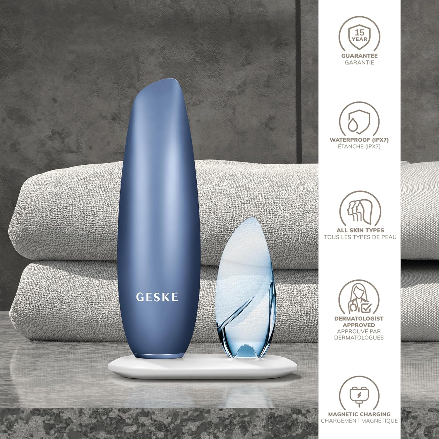 GESKE SmartAppGuided™ Touchless Magnetic Peeling Mask 5 in 1 | Magnetic Face Mask | Removes Impurities | Facemask | Pore Cleansing | Skincare for All Genders | Best of Face Masks | Clean Skin Glow