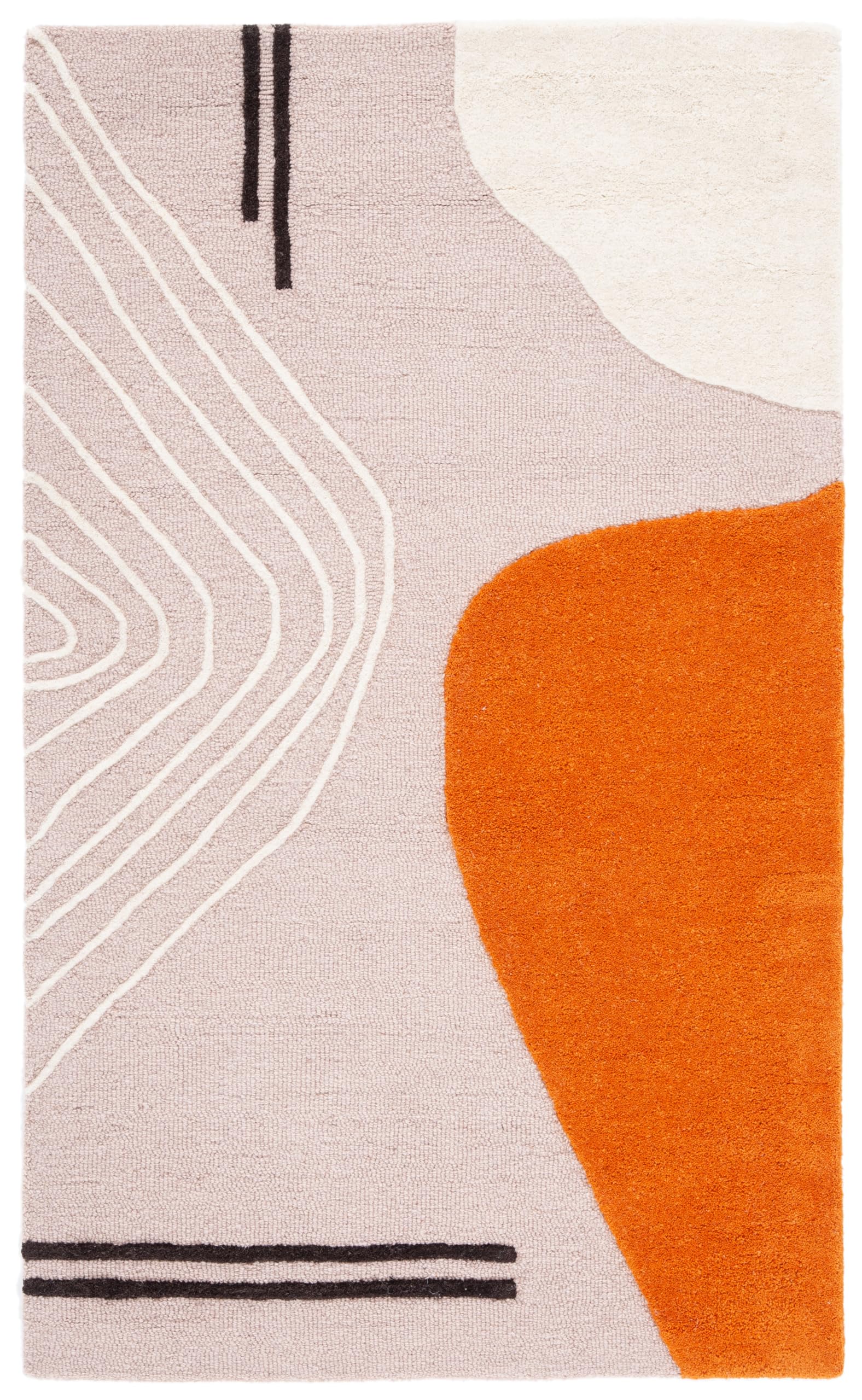 Tapis géométrique ivoire et rose SAFAVIEH Rodeo Drive 91x152 cm