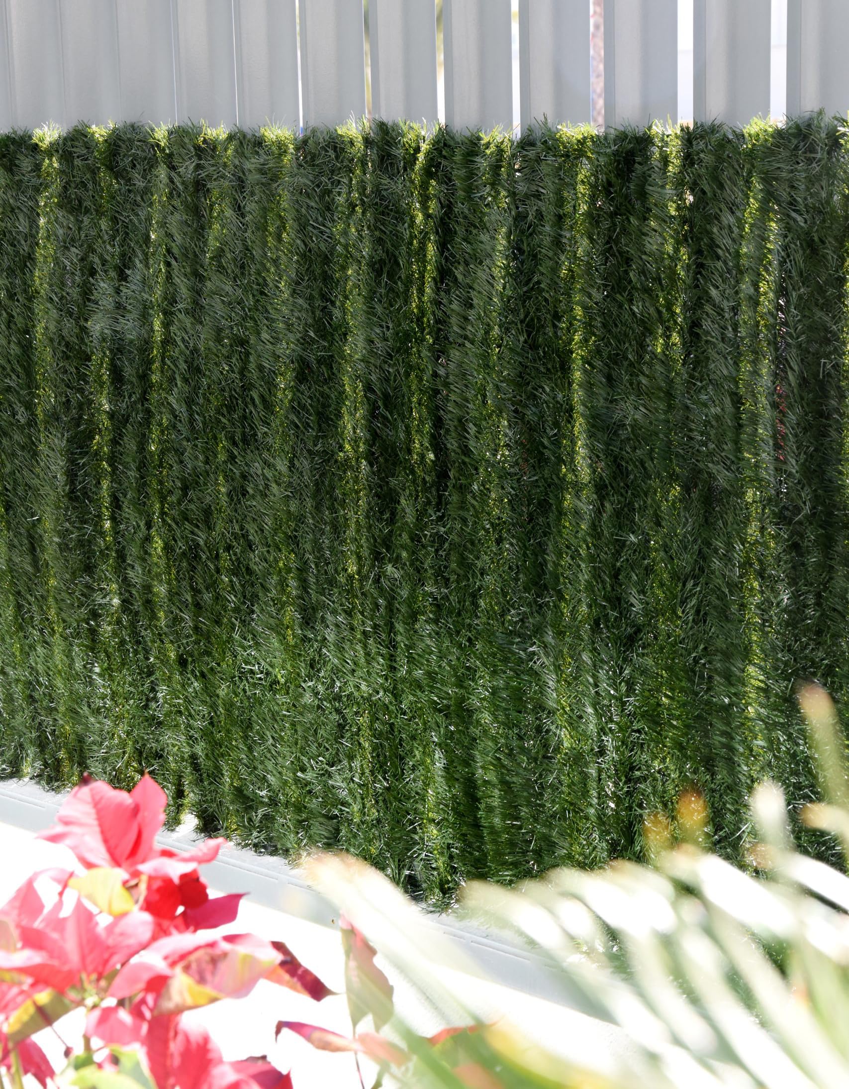Suinga Seto Artificial Ocultación Jardin 1,5x3 m | Seto premium Hoja Fina | Seto ocultación 100% | Seto Artificial Decorativo