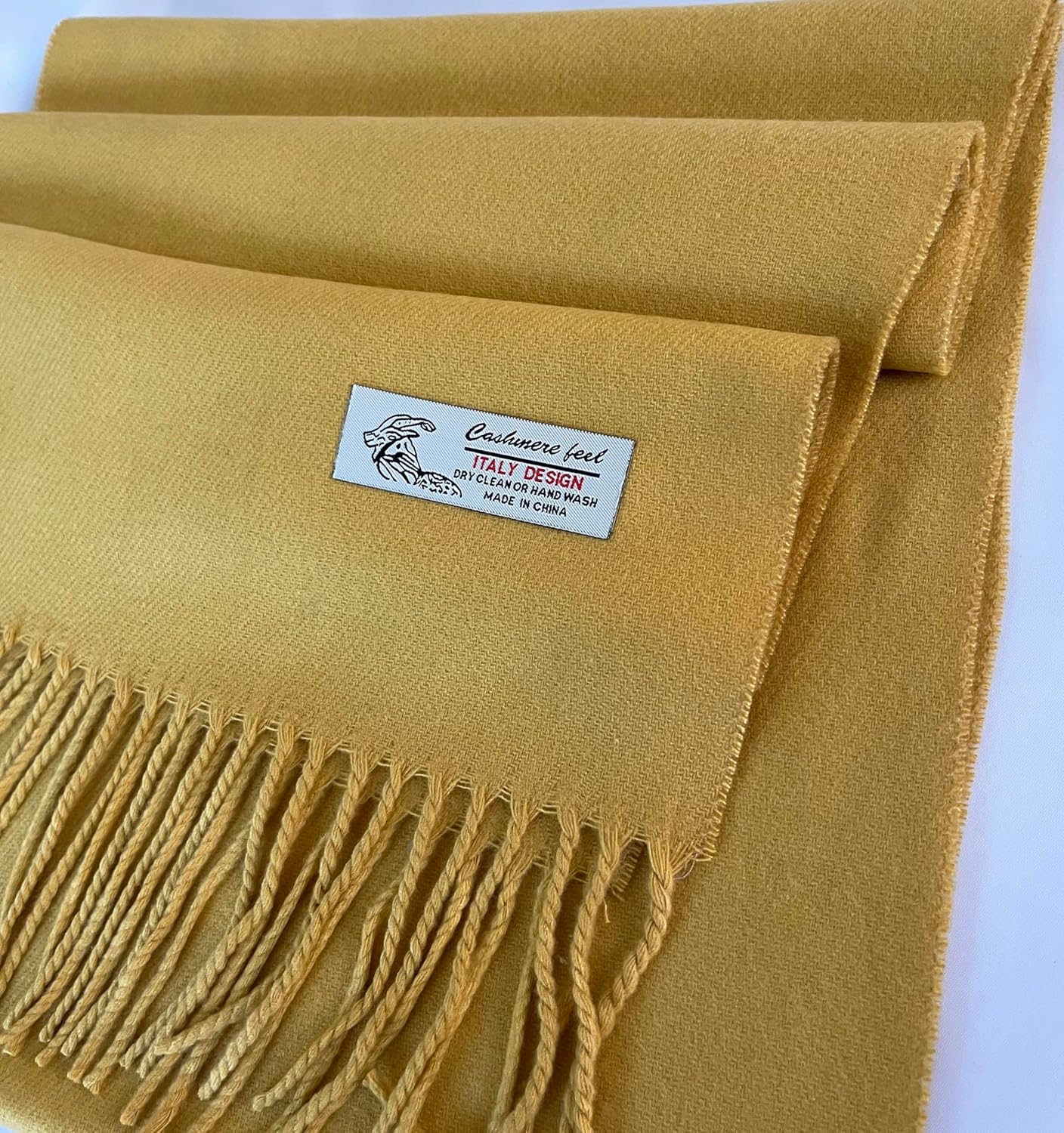 NY GOLDEN FASHION Unisex Winter Ultra Soft Cashmere Feel Scarf, Plain Solid Color Wrap, 72 x 12 inches - Image 3