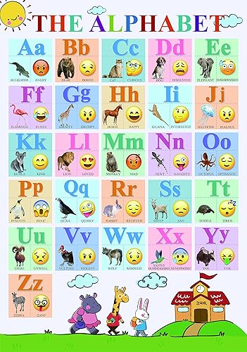 Miniatura 2 de 16 pósteres preescolares SIMMBA  Suministros de escuela en casa de jardín de infantes  Póster del alfabeto para niños pequeños  Póster del sistema