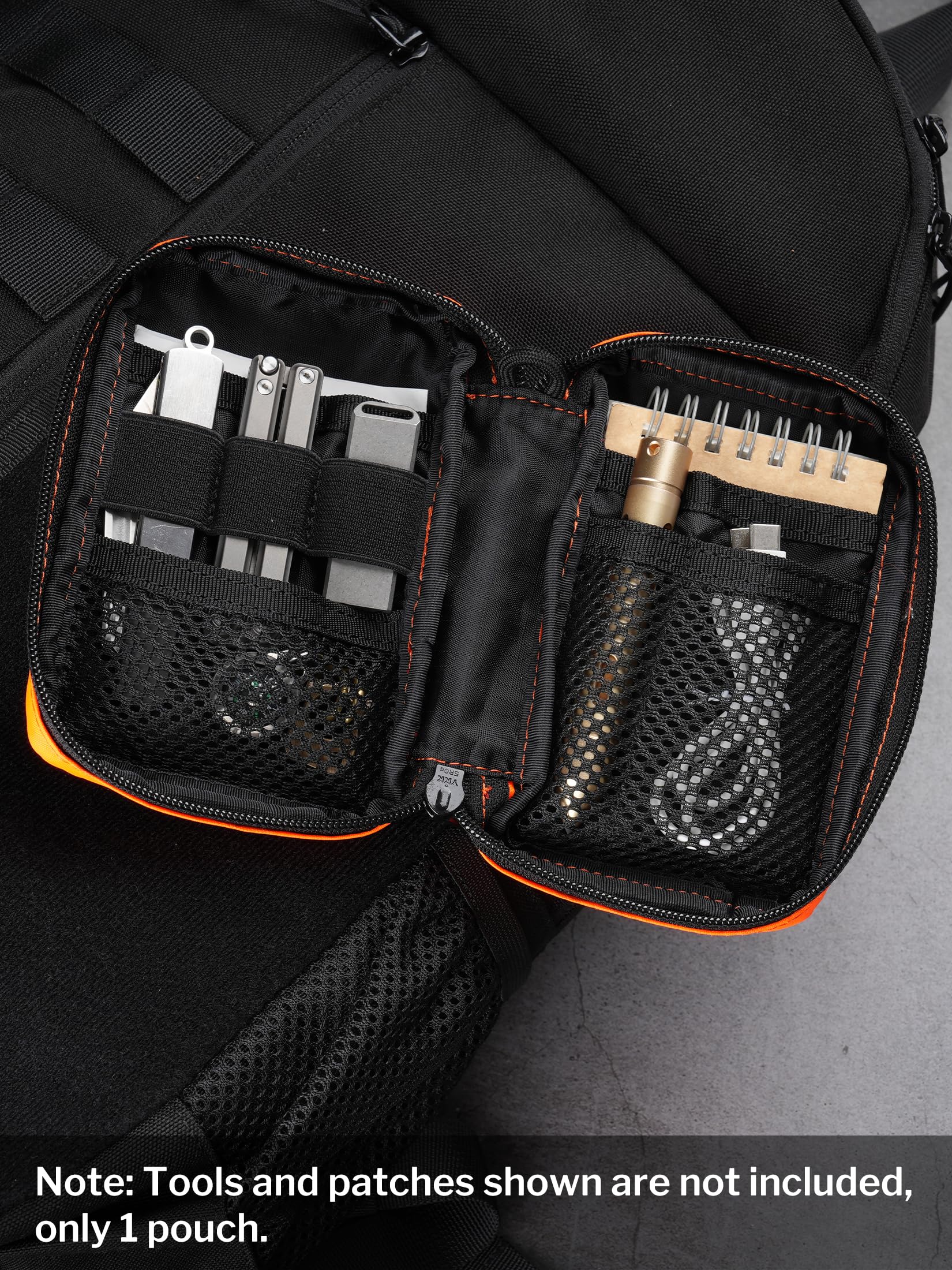 VIPERADE VE26 EDC Pouch Organiser with 11 Compartments, Small Tool Pouch with DIY Patches Area - Image 4