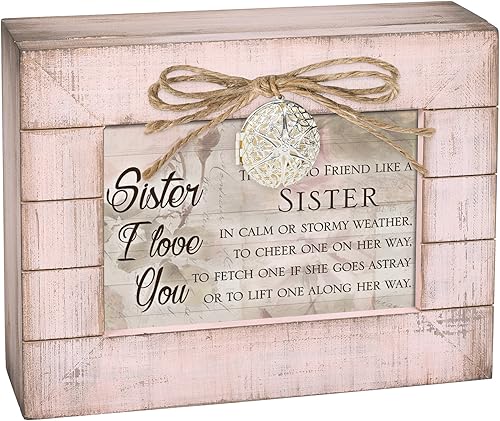 Miniatura 3 de Cottage Garden amigo hermana Blush Pink envejecido camafeo caja de música Reproduce Wind Beneath My Wings