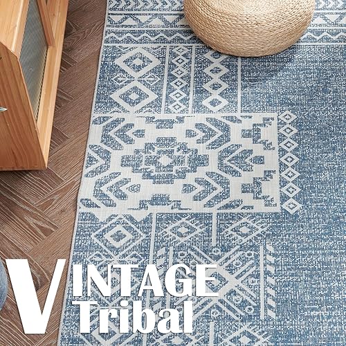 Miniatura 3 de jinchan Alfombra de área ultrafina lavable de 2 x 3 pies, alfombra de entrada vintage, alfombra geométrica, antideslizante para baño, cocina,