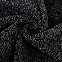 Vista 4 de POLYTE Toalla profesional de secado rápido de microfibra sin pelusas, 16 x 29 pulgadas, paquete de 12 (negro)