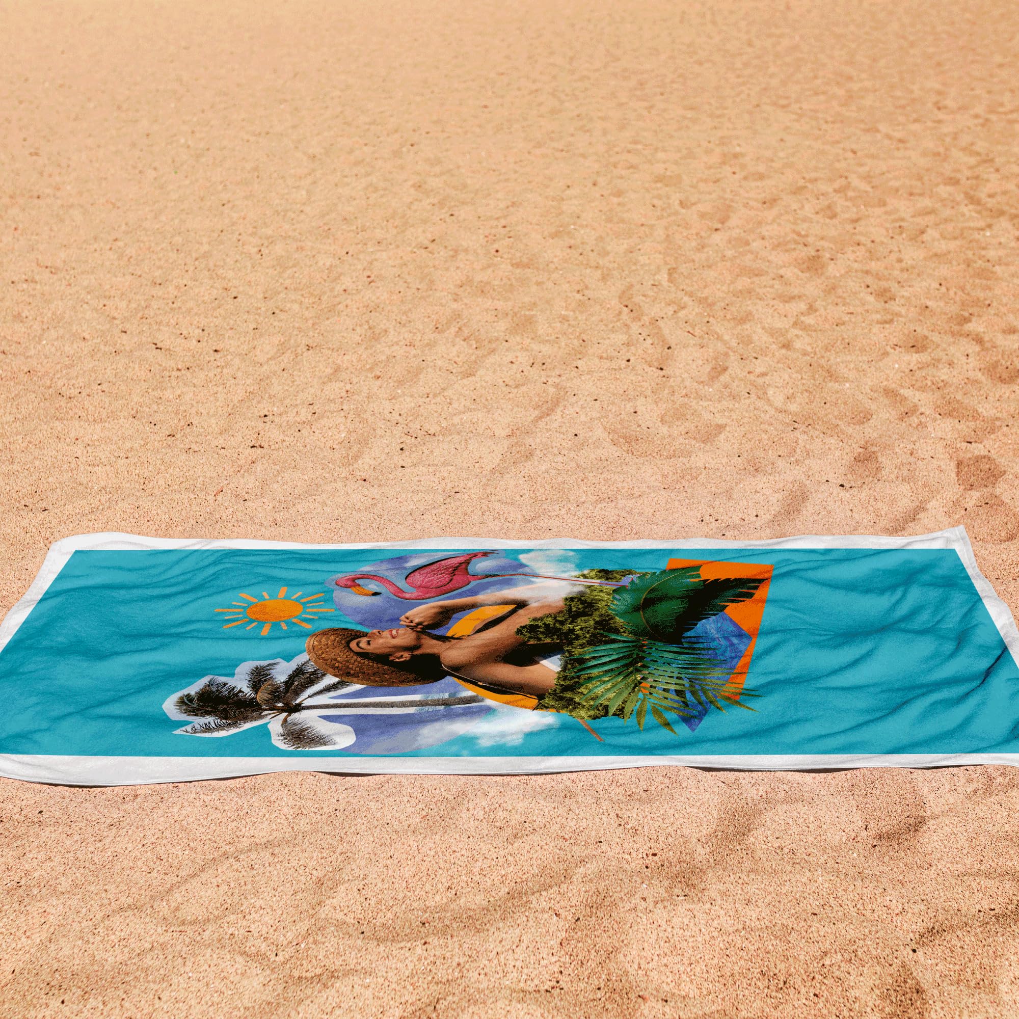 Pla Pla Pla Toalla Playa Personalizada con tu Foto y Texto│Regalo Nevera y Gafas de Sol│Toalla Piscina, Toalla baño con Imagen y Texto.