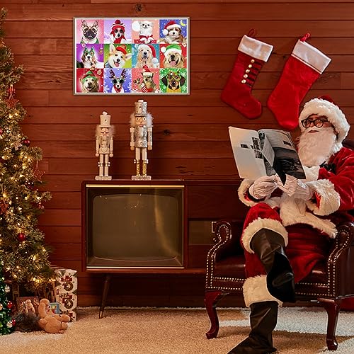 Miniatura 7 de Rompecabezas para niños de 4 a 8 años, 3 a 5, 8 a 10 años, rompecabezas de Navidad de 100 piezas para niños, perros de Navidad, rompecabezas